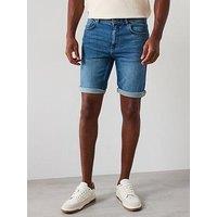 Mango Rock Bermuda Denim Regular Fit Shorts - Blue