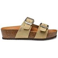 Geox Brionia Wedge Sandal - Beige