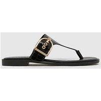 Schuh Teena Toe Post Sandals - Black