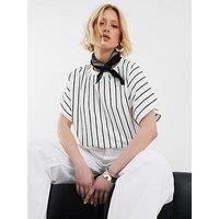 River Island Stripe T-Shirt - White