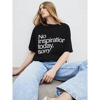 River Island Graphic T-Shirt - Black