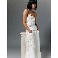 River Island Baggy Wide Leg Jean - White