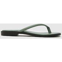 Schuh Tulia Toe Post Flat Sandal - Green