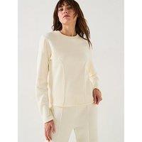 V By Very Seam Detail Sweatshirt Top - Cream