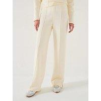 V By Very Seam Detail Wide Leg Trousers - Cream
