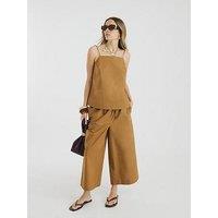 River Island Poplin Tunic Top - Khaki