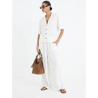 River Island Linen Trouser - White