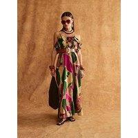 River Island A Line Ruffle Maxi Dress - Purple