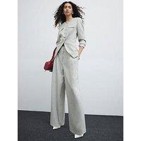 River Island High Waisted Wide Leg Trouser - Grey