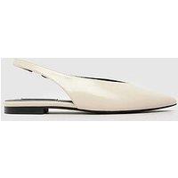 Schuh Lace Point Slingback Flat Shoes - White