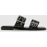 Schuh Tenika Buckle Detail Sandals - Black