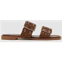 Schuh Tenika Buckle Detail Sandals - Tan