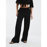 River Island Linen Trouser - Black