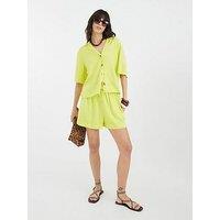 River Island Linen Short - Yellow