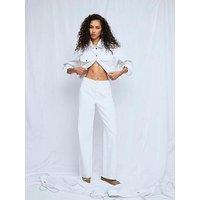 River Island Relaxed Straight Leg Jean - White