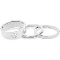 Calvin Klein Ck Trio Ladies Ring Silver