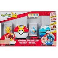 Pokemon Surprise Attack Game - 2-Inch Pikachu With Repeat Ball And 2-Inch Mudkip With Dive Ball Plus Six Attack Discs