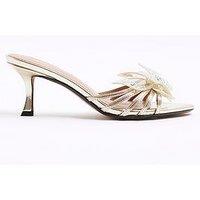 River Island Butterfly Mules - Gold