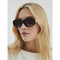River Island Oval Watch Link Sunglasses - Black
