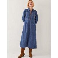 Monsoon Bonnie Zip Dress - Blue