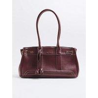 River Island East West Soft Tote - Burgundy