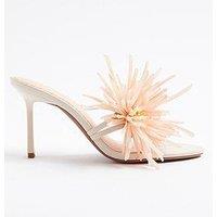 River Island Flower Heeled Sandals - Light Pink