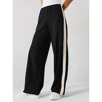 Vero Moda Mid Waist Side Stripe Trouser - Black
