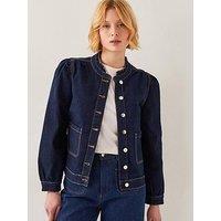 Monsoon Louisa Frill Jacket - Indigo