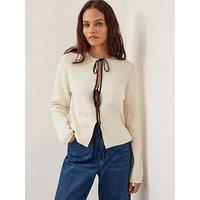 Monsoon Tula Tie Cardigan - Ivory - Cream