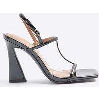 River Island T Bar Heels - Black