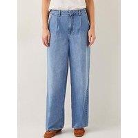 Monsoon Justine Pleat Jean - Blue