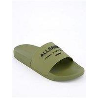 Allsaints Men'S Underground Sliders - Khaki