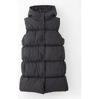 V By Very Girls Longline Draw Waist Gillet - Black