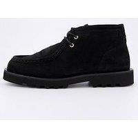 Allsaints Men'S Skiff Suede Lace Up Boots - Black