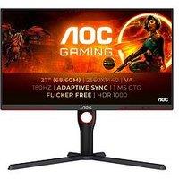 Aoc Q27G3Xmn/Bk Widescreen Gaming Monitor - 27In Qhd (2560X1440) Led, 180Hz