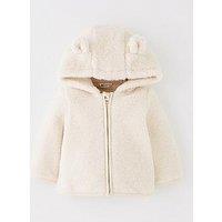 Mini V By Very Borg Jacket - Baby Cream