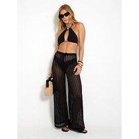 River Island Cut And Sew Jersey Beach Trousers - Black