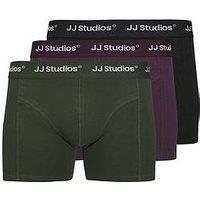 Jack & Jones Junior Boys Soho Solid 3 Pack Trunks Black