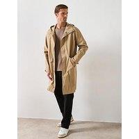 Very Man Longline Hooded Parka Jacket - Stone