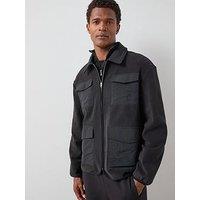 The Very Collection Utility Pocket Fleece Jacket - Black