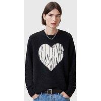 Allsaints Bubble Saints Crew Neck Sweatshirt - Black