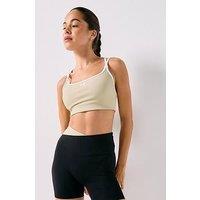 P.E Nation Womens Training Terrace Sports Bra - Beige