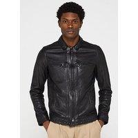 Allsaints Luck Leather Jacket- Black