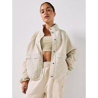 P.E Nation Womens Training Technique Quilt Jacket - Beige
