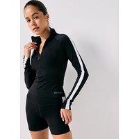 P.E Nation Womens Training Nightfall Quarter Zip - Black