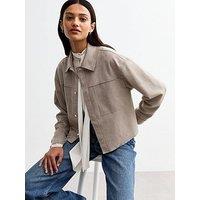 New Look Mink Faux Suede Unlined Jacket