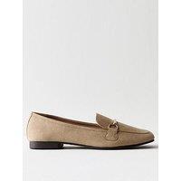New Look Faux Suede Snaffle Detail Loafers - Camel