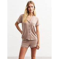 New Look Short Pyjama Set - Beige