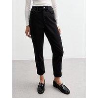 New Look Washed Black Mom Ankle Grazer Jeans