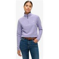 Superdry Polar Fleece Half Zip Jumper - Purple